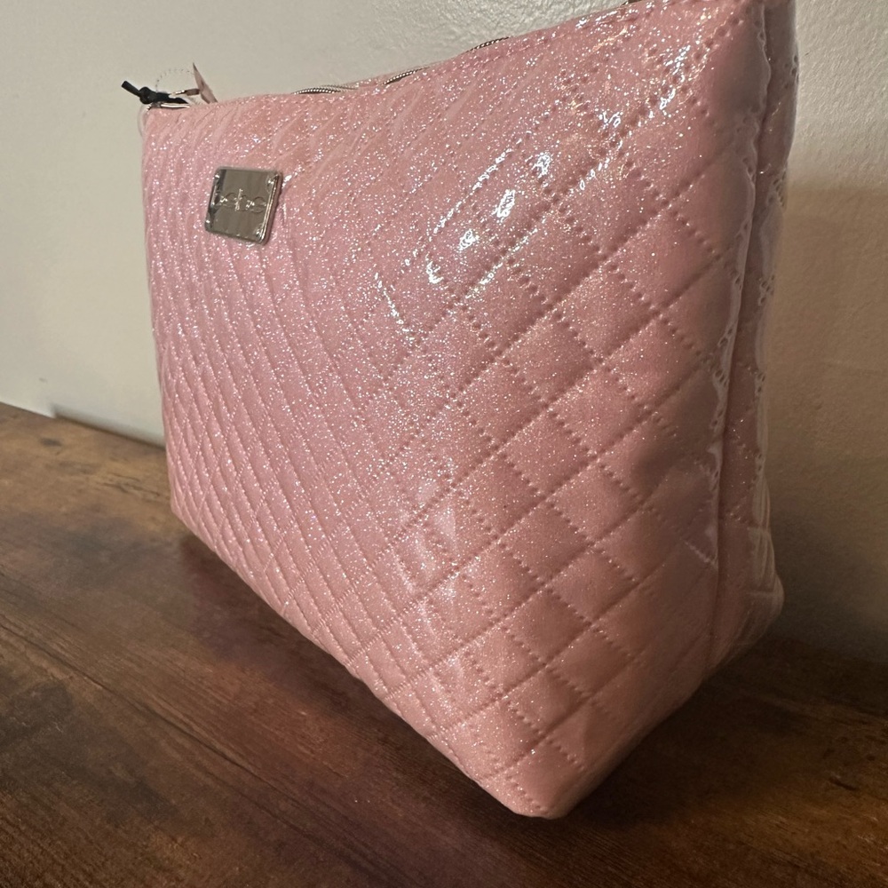 bebe Pink Quilted Cosmetic Bag - Picture 5 of 7